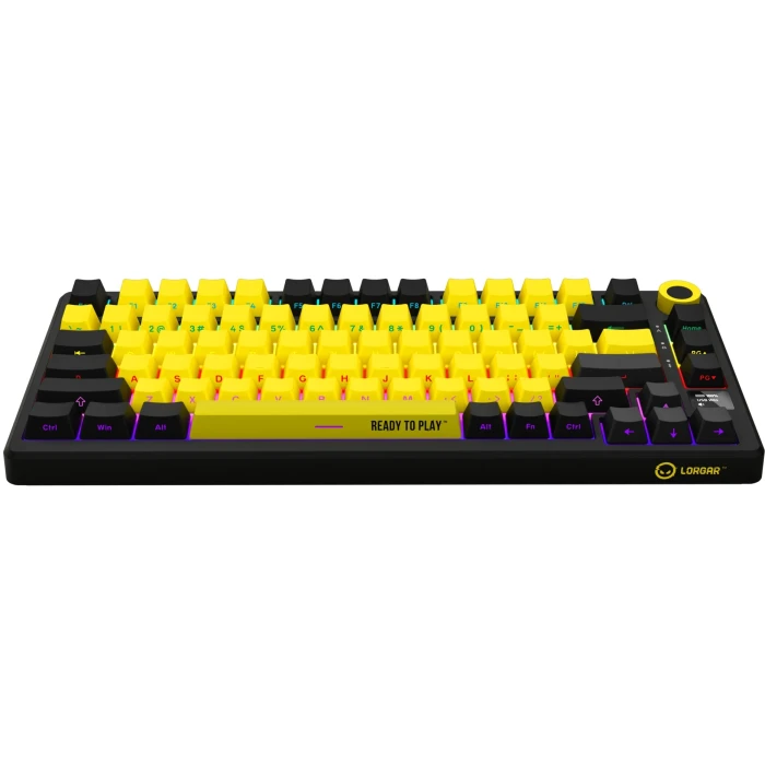LORGAR KBP7075W Wireless PBT Yellow