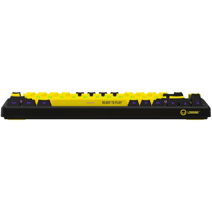 LORGAR KBP7075W Wireless PBT Yellow