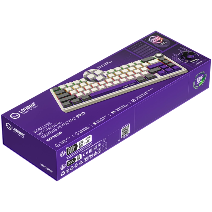 LORGAR KBP70MW Wireless PBT Beige