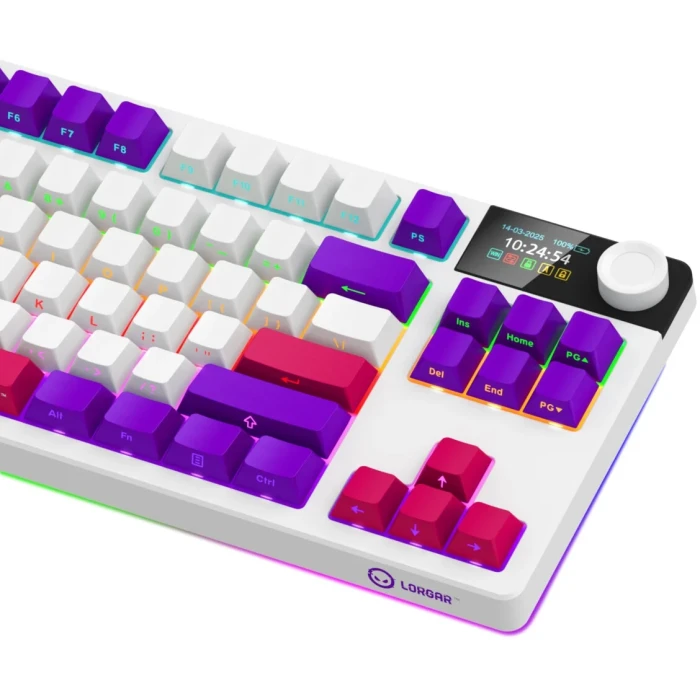 LORGAR KBP70TKLW Wireless PBT White