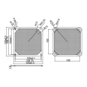 Evercool Филтър Fan Filter Metal Black - 120mm