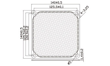 Evercool Филтър Fan Filter Metal Black - 140mm