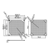 Evercool Филтър Fan Filter Metal Black - 92mm