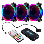 Makki FAN SET 3 x 120mm RGB 2 rings