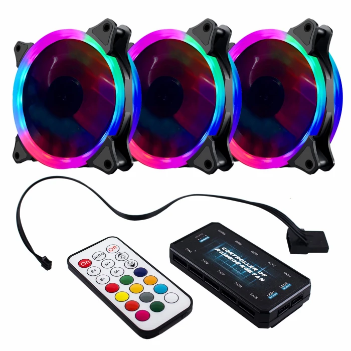 Makki FAN SET 3 x 120mm RGB 2 rings