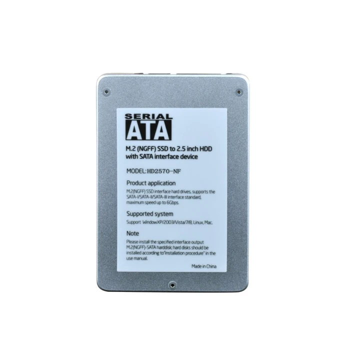Makki кутия за ссд Caddy Convertor M.2 NGFF SSD to 2.5" SATA3, Aluminium - MAKKI-M2-NGFF-2.5