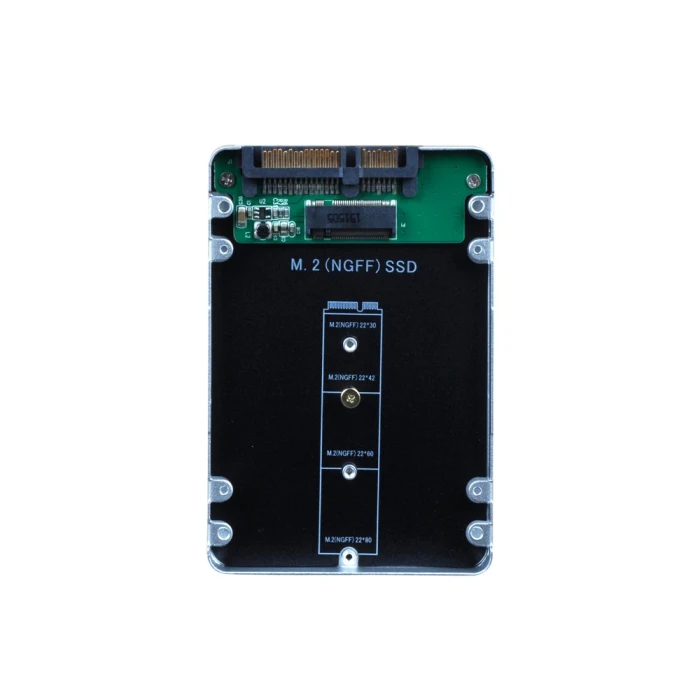 Makki кутия за ссд Caddy Convertor M.2 NGFF SSD to 2.5" SATA3, Aluminium - MAKKI-M2-NGFF-2.5