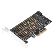 Makki Адаптер M2 SSD NVMe+SATA PCIe 3.0 4x adapter - MAKKI-M2-PCIE-2X