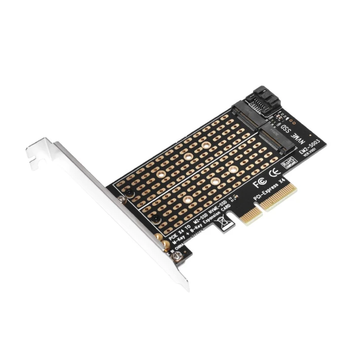 Makki Адаптер M2 SSD NVMe+SATA PCIe 3.0 4x
