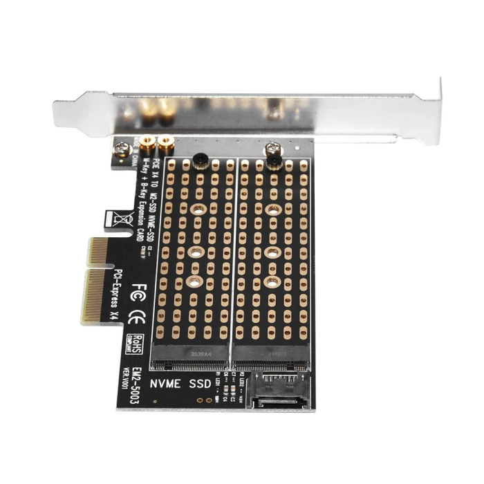 Makki Адаптер M2 SSD NVMe+SATA PCIe 3.0 4x