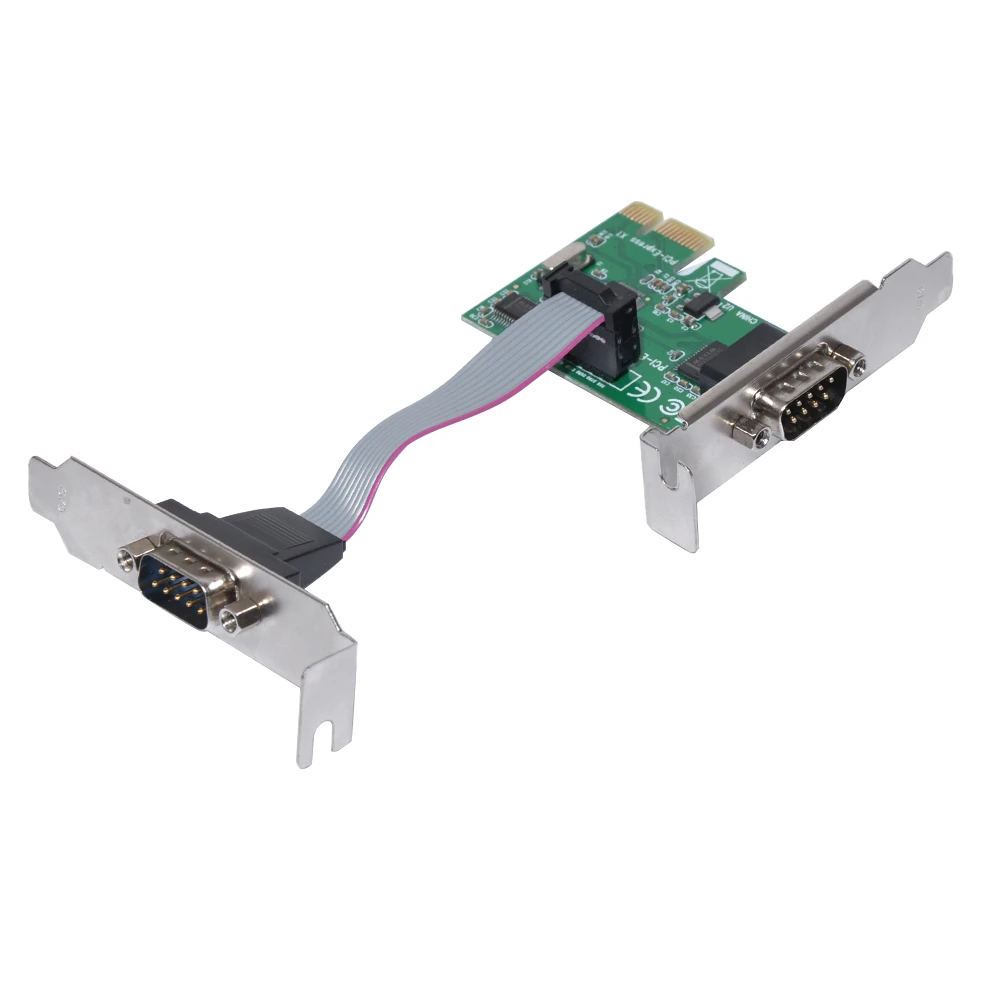 Makki нископрофилна карта Low Profile PCI-E card to 2 x Serial port - MAKKI-PCIE-SERIAL-LP
