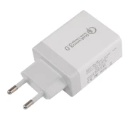 Makki бързо зарядно Fast Charger - QC3.0+2xUSB 30W White - MAKKI-QC30W3