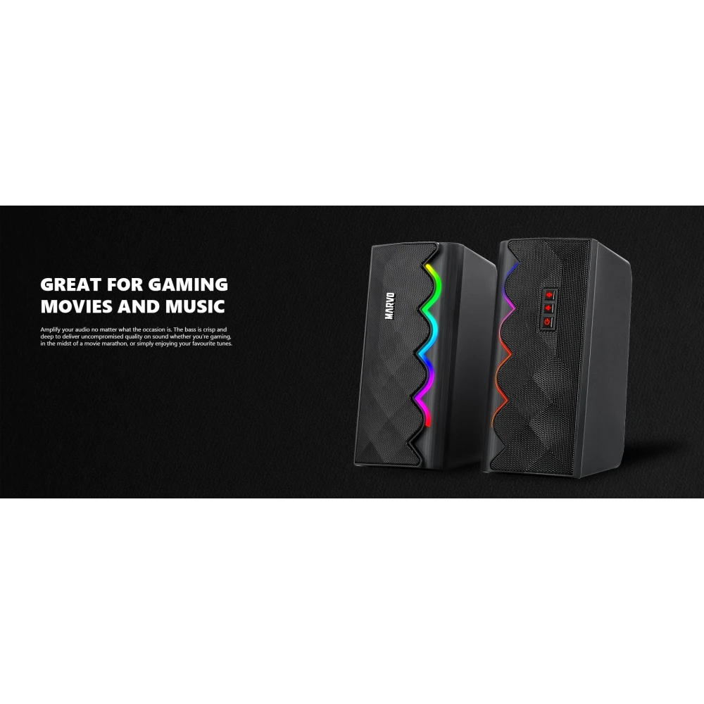 Marvo Тонколони Gaming Speakers 2.0 6W Bluetooth RGB - MARVO-SG-269
