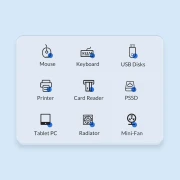 Orico докинг станция Type-C Docking Station Power Distribution 3.0 87W - HDMI, Type-C x 1, USB3.0 x 1, USB 2.0 x 2, LAN, SD, VGA, Audio - MDK-10P-BK