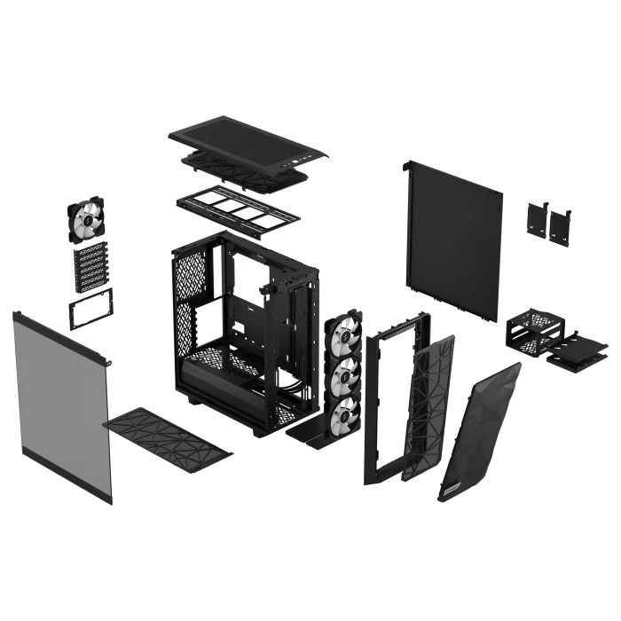 FRACTAL DESIGN MESHIFY 2 Compact RGB Black TG Light