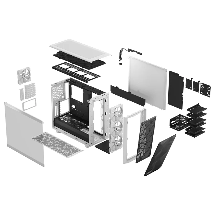 FRACTAL DESIGN MESHIFY 2 RGB WHITE TG LIGHT Tilt