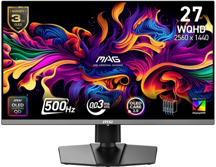 MSI MAG 272QP QD-OLED X50 26.5" 500Hz