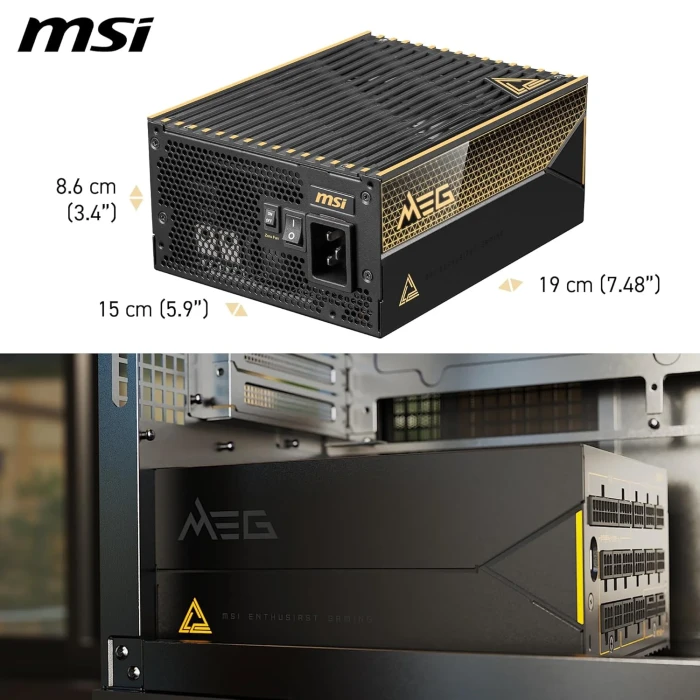MSI MEG Ai1600T PCIE5 Titanium 1600W