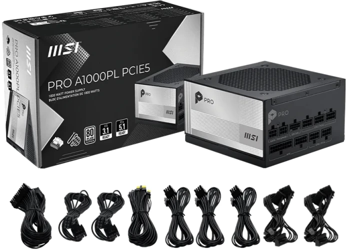 MSI PRO A1000PL PCIE5 Platinum - 1000W