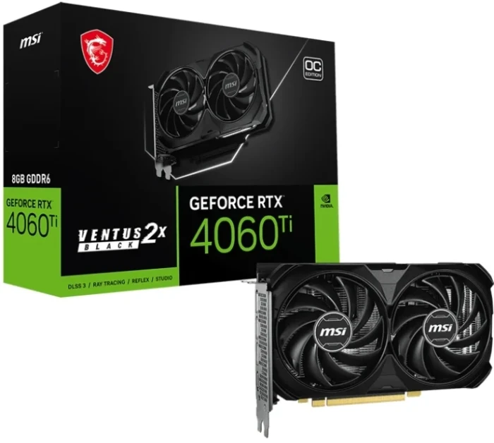 MSI RTX 4060 Ti 8G VENTUS 2X BLACK E1 OC