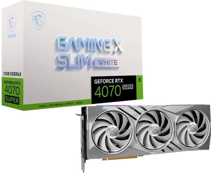 MSI RTX 4070 SUPER 12G GAMING X SLIM WHITE