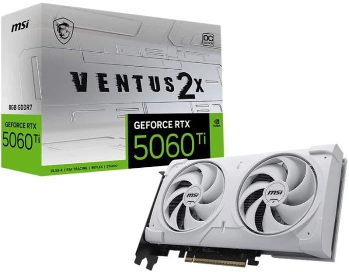MSI RTX 5060 Ti 8G VENTUS 2X OC WHITE PLUS