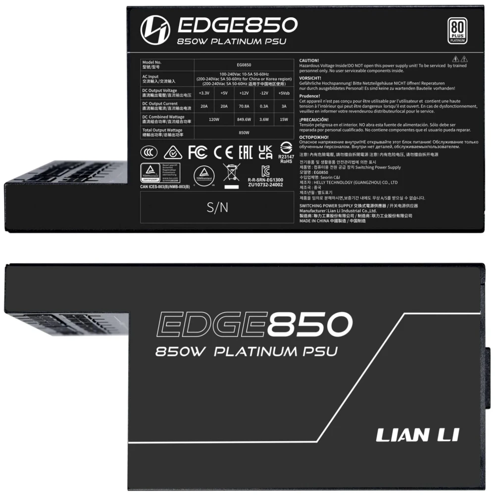 Lian Li EDGE EG0850 Platinum 850W