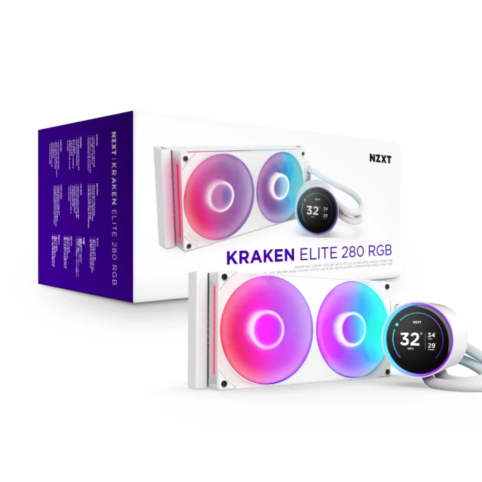 NZXT Kraken Elite 280 RGB LCD v2 White