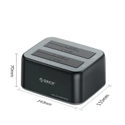 Orico Dock 2 x HDD/SSD 2.5"/3.5" USB-C/A