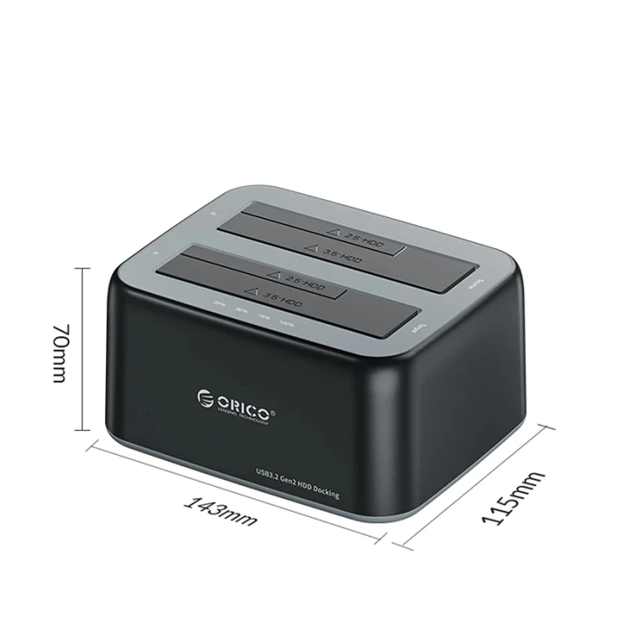 Orico Dock 2 x HDD/SSD 2.5"/3.5" USB-C/A