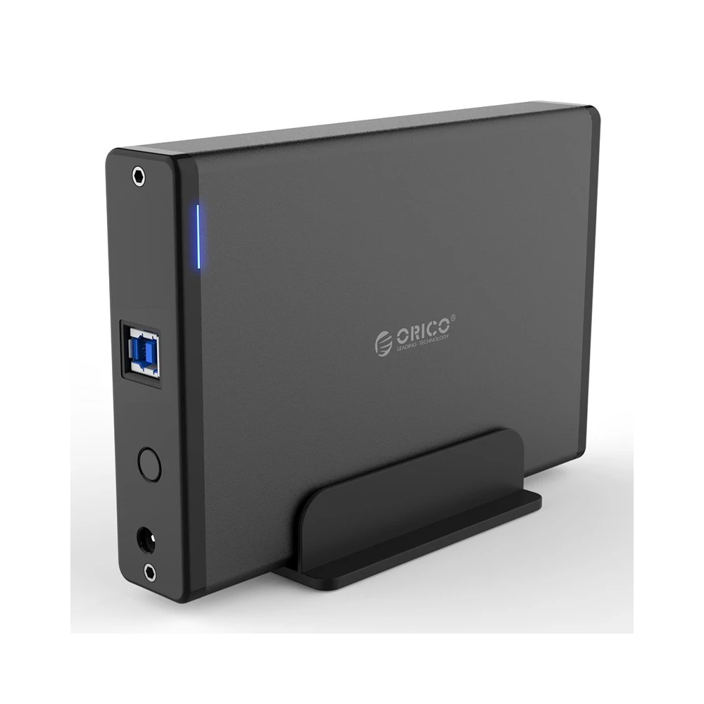 Orico кутия за диск Storage - Case - 3.5 inch Vertical, USB3.0, Power adapter, UASP, black - 7688U3-BK