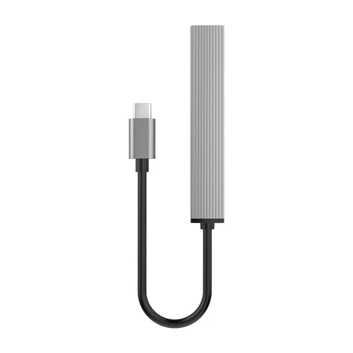 Orico хъб USB3.0/2.0 HUB 3 port + card reader TYPE C, Aluminum - AH-12F-GY