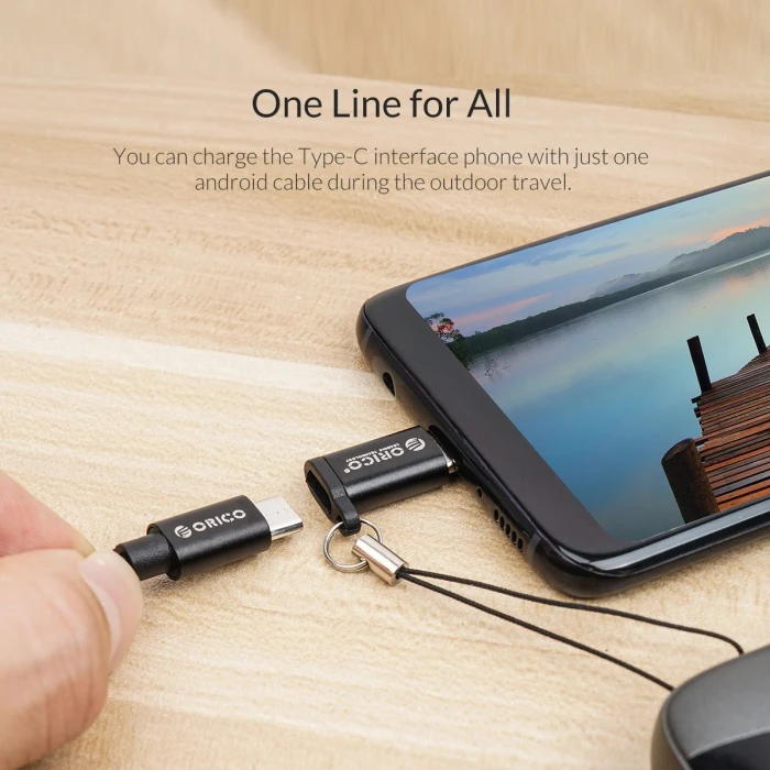 Orico преходник Adapter OTG -  USB Micro B to Type-C - CBT-MT01-SV