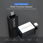 Orico преходник Adapter OTG - USB Micro B to USB3.0 AF - CBT-UM01-BK