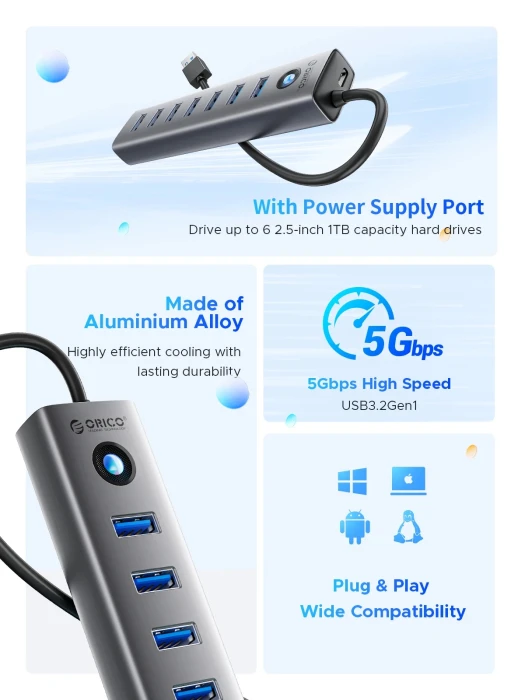 Orico CL7U-U3 7 x USB 5Gbps