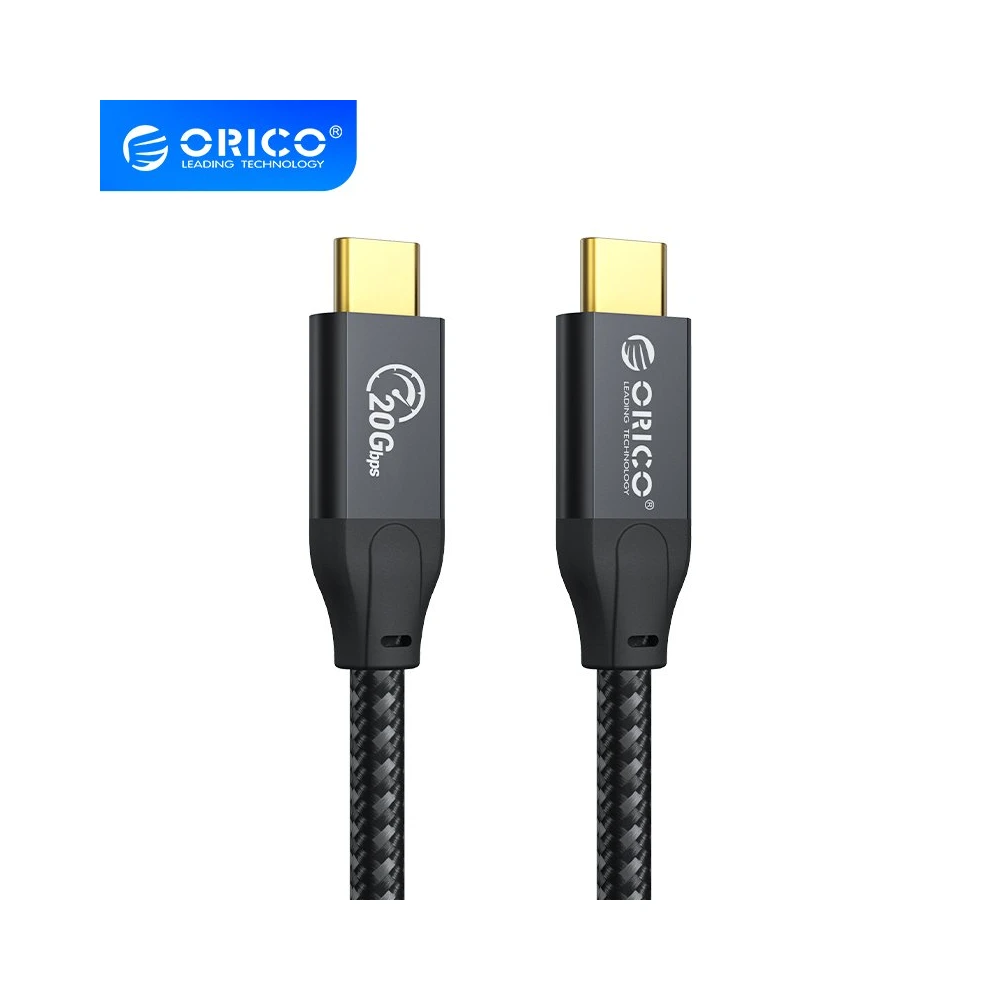 Orico кабел Cable USB 3.2 Gen2x2 - Type-C to Type-C PD100W 20Gbps 1.0m Black - CM32-10-BK