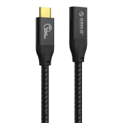 Orico кабел Cable USB 3.2 Gen2x2 - Type-C Male to Female Extension PD100W 20Gbps 1.0m Black - CY32-10-BK