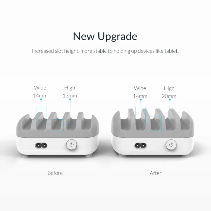 Orico Charger Station 220V - 5 x USB 40W White - DUK-5P-EU-WH