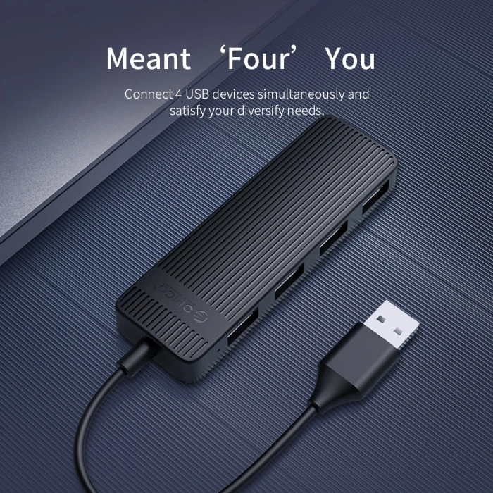 Orico хъб USB2.0 HUB 4 port White - FL02-WH