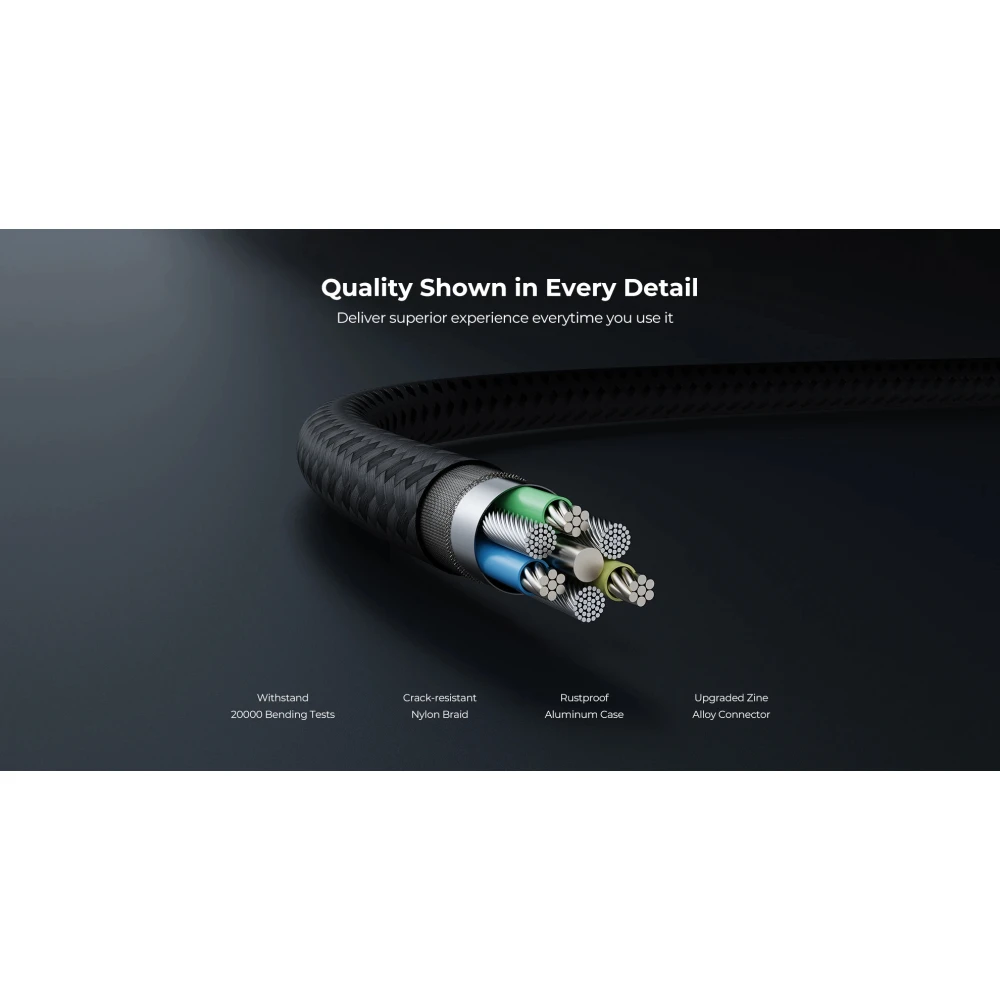 Orico кабел USB C-to-C PD 100W Charging 1.5m Black