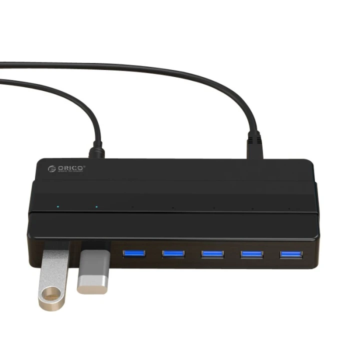 Orico хъб USB3.0 HUB 7 port Black - H7928-U3-V1-BK