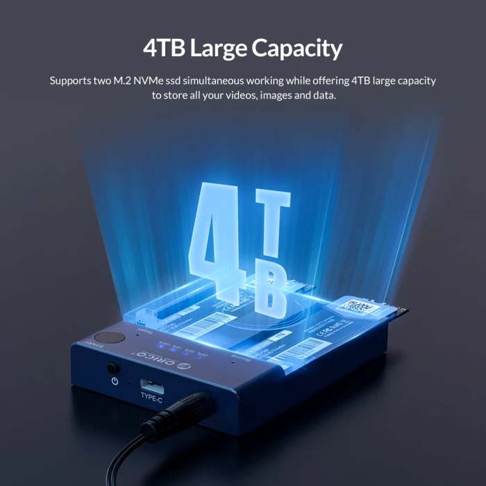 Orico докинг станция Storage - Duplicator for SSD NVMe M.2 - M2P2-C3-C