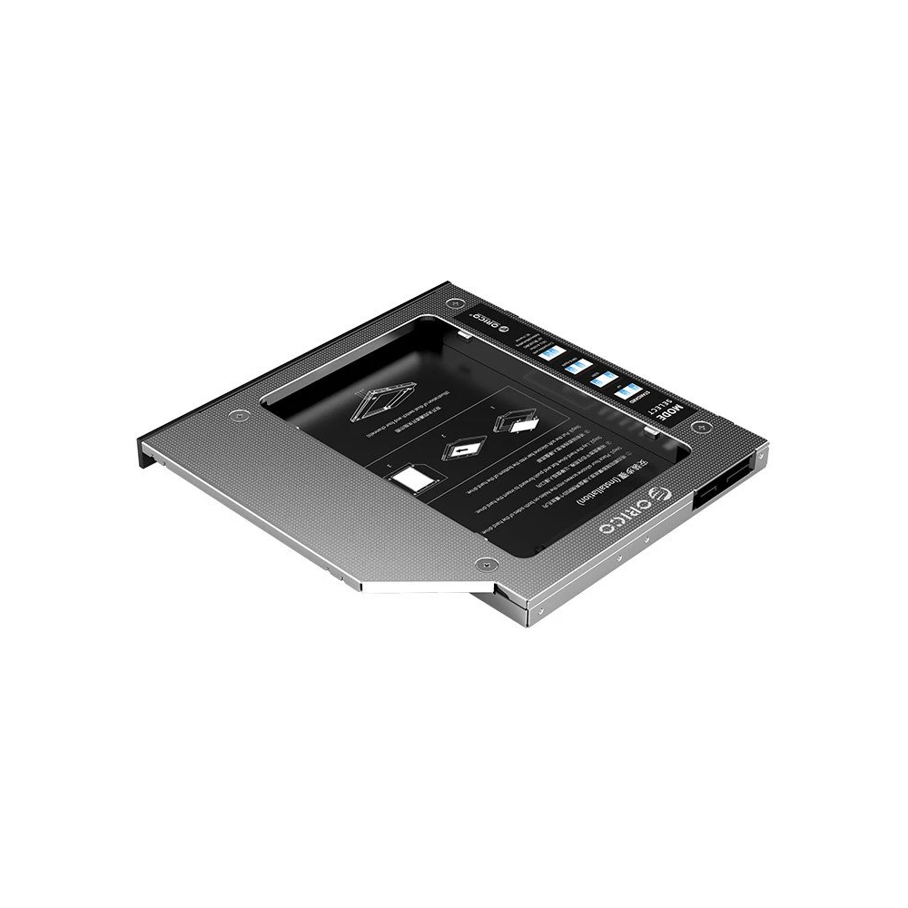 Orico тънко кади за лаптоп Laptop Caddy 9.0-9.5mm SATA3 with LED/switch - M95SS-SV