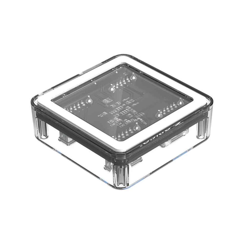 Orico хъб USB3.0 HUB 4 port transparent, 1m cable - MH4U-U3-10-CR