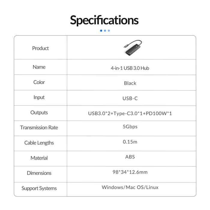 Orico PAPW2AC-C3 4 x USB