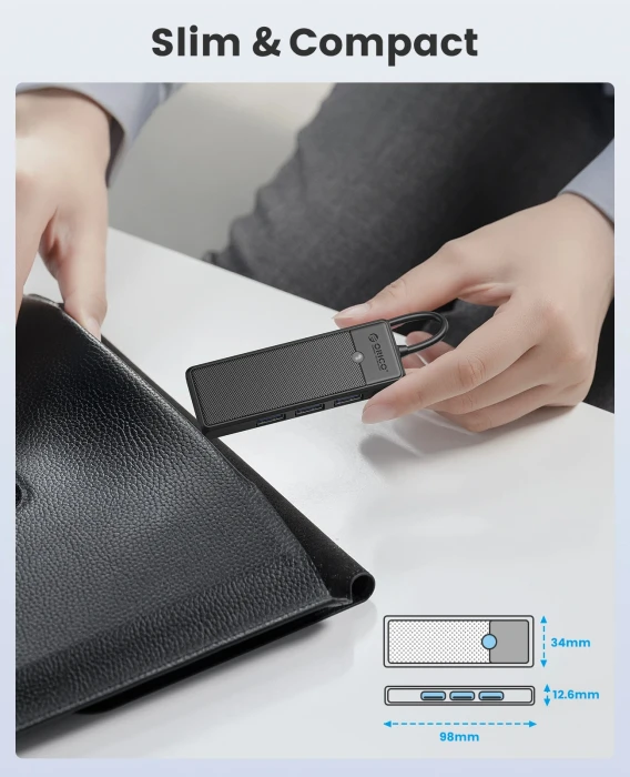 Orico хъб USB3.0 HUB White - 3 x USB3.0, SD, TF