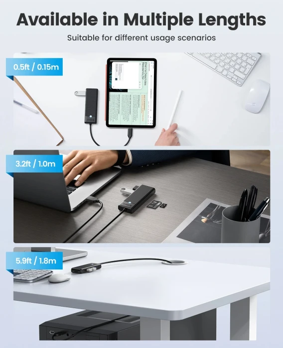 Orico хъб USB3.0 HUB White - 3 x USB3.0, SD, TF