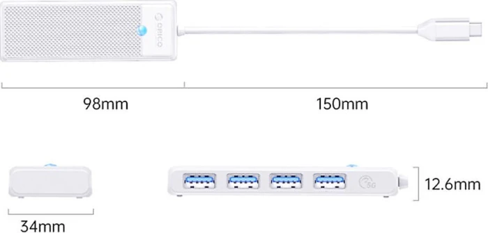 Orico PAPW4A-C3 4 x USB 5Gbps