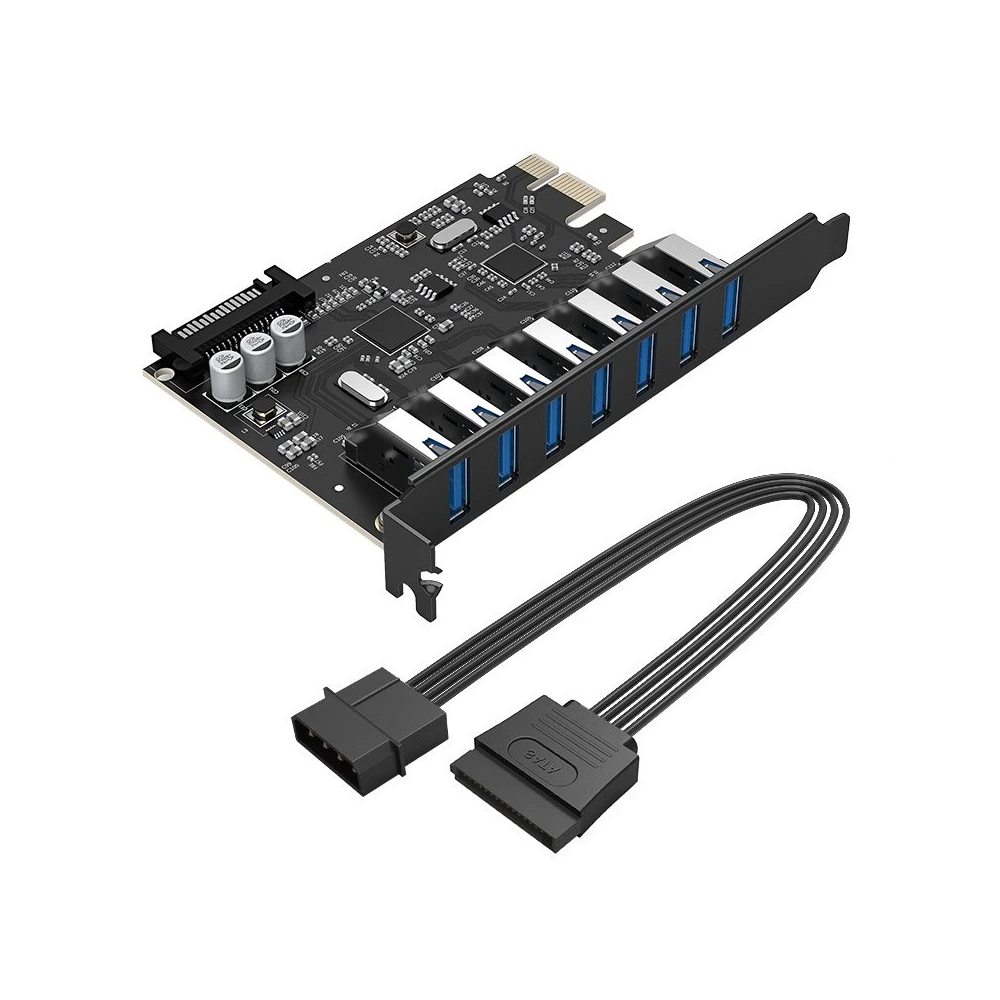 Orico карта PCI-E card 7 x USB3.0 port 5Gbps - PVU3-7U-V1