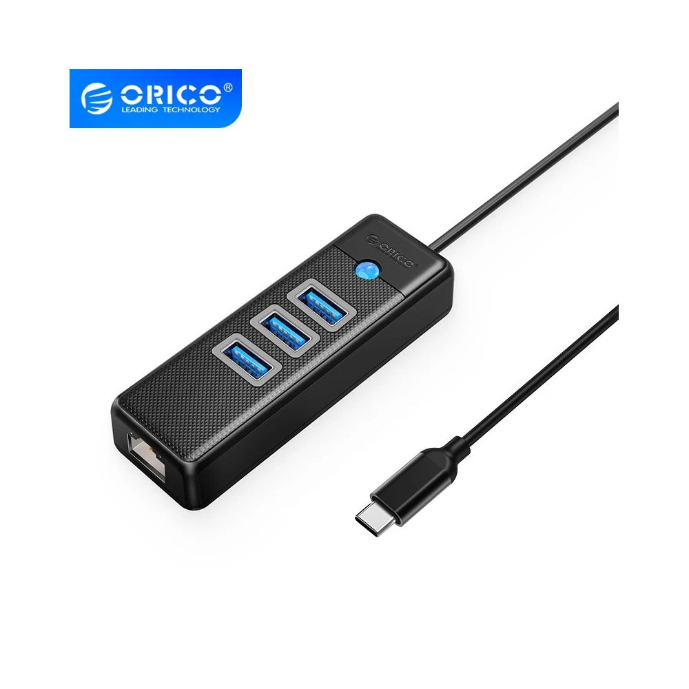 Orico хъб HUB USB3.1 3 port + LAN Gigabit